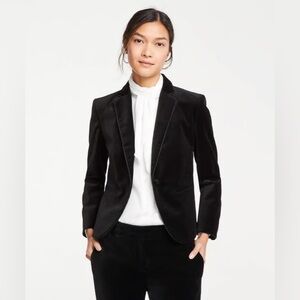 Ann Taylor Velvet Black Women's Blazer